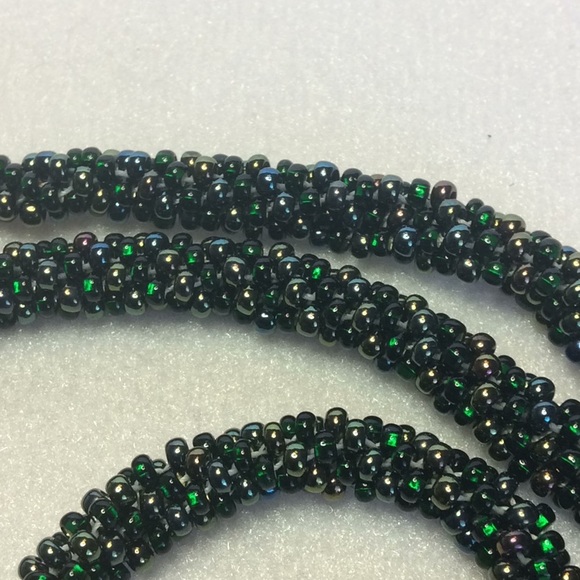 FINAL SALE PRICE Green Jewelry Set with Brown & Black AB Accents - Picture 5 of 5